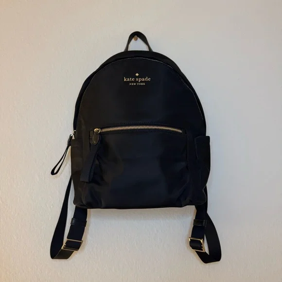 Kate Spade Black Nylon Mini Backpack with Gold Hardware Kate Spade - Black Nylon Mini Backpack main image 4